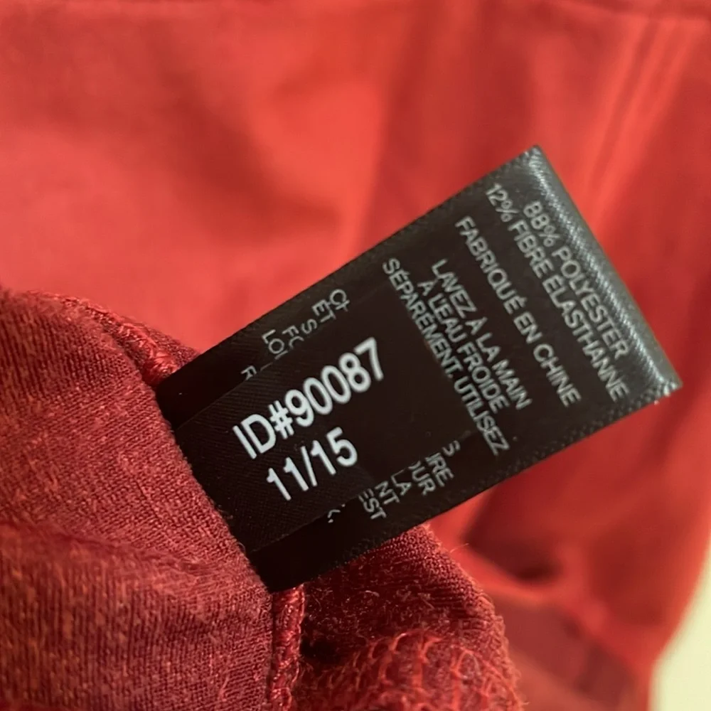 Express Rust Red Faux Suede Fringe Shift Dress - size XS